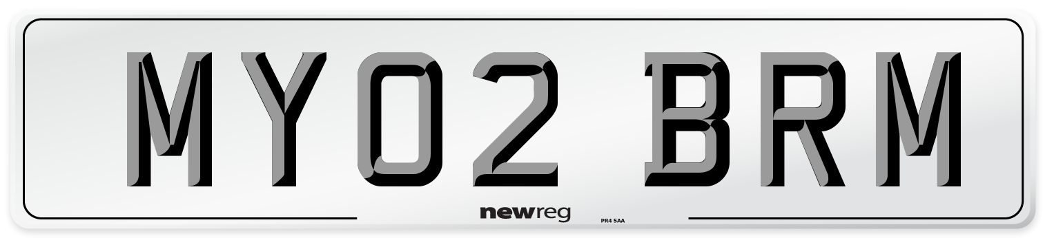 MY02 BRM Number Plate from New Reg